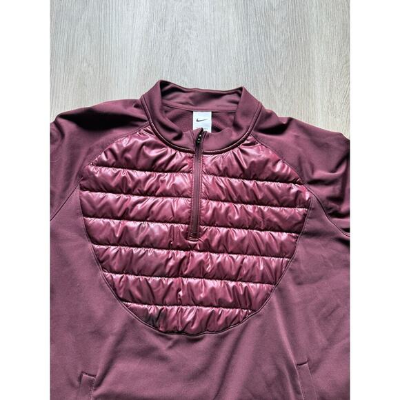 Nike Therma-Fit Academy Winter Warrior 1/2 Zip Top, Mens size XL Maroon Burgundy - Picture 2 of 6